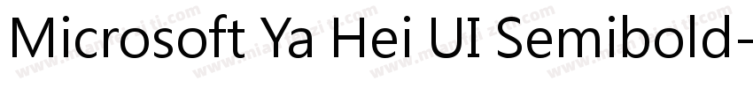 Microsoft Ya Hei UI Semibold字体转换